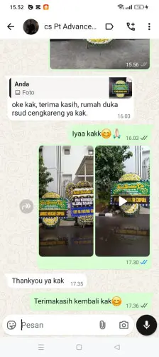 Testimonial Papan Bunga Pernikahan sungai jawi