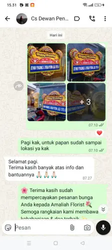Testimonial Papan Bunga Pernikahan sungai jawi