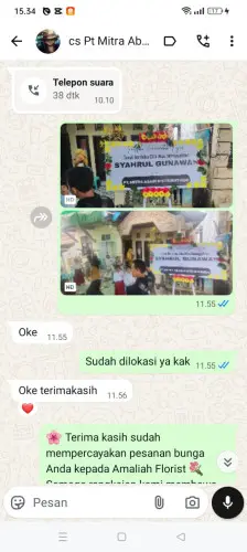 Testimonial Papan Bunga sungai jawi